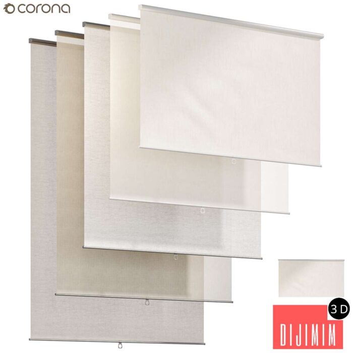 Roller blinds Curtains 02, Roller blinds - Görsel 1