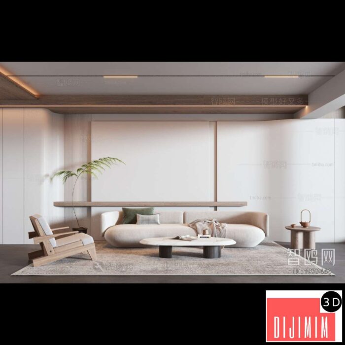 Wabi-sabi Style A Living Room ID:440557009 - Görsel 1