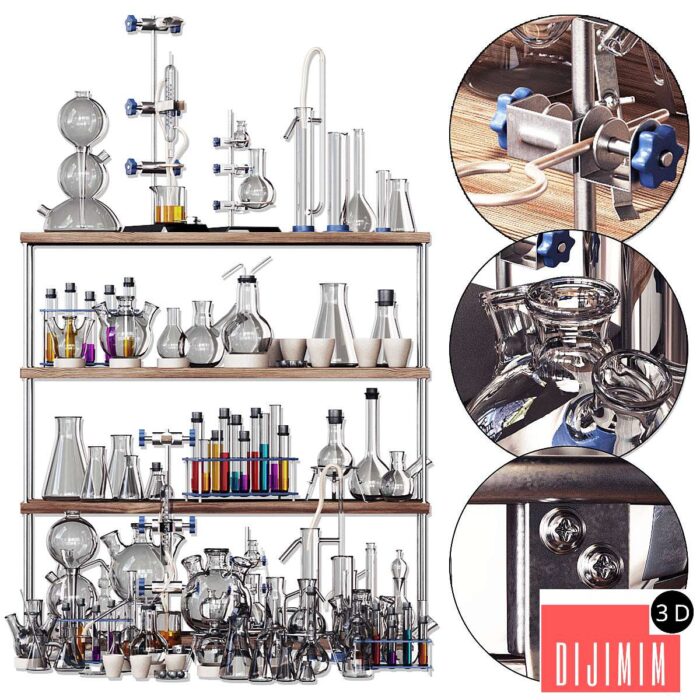 Chemistry dishes n2 / Chemistry laboratory glassware No. 2 - Görsel 1