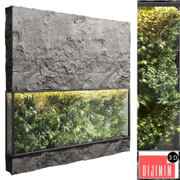 collection outdoor plant stand vertical garden wall glass box vase - Görsel 1