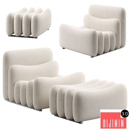 Additional System Armchair with Footstool
