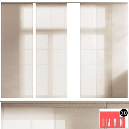 Linen Tulle Panel Blinds