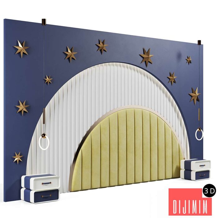 Headboard in nursery 01 - Görsel 1