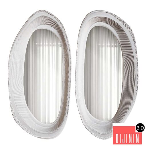 White Papier Mashe Mirror