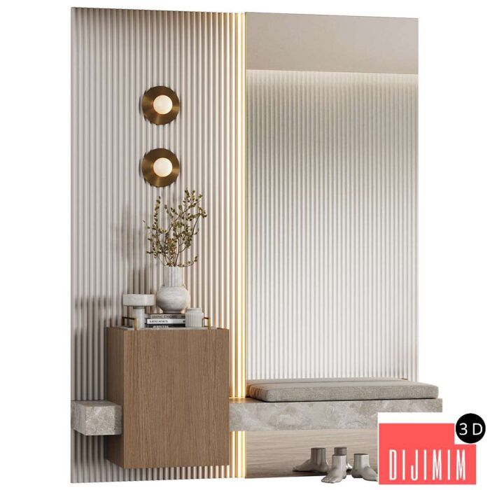 Entrance hall modular in modern style minimalism 08 - Görsel 1