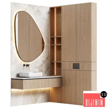 Bathroom furniture 01 in a modern minimalist style