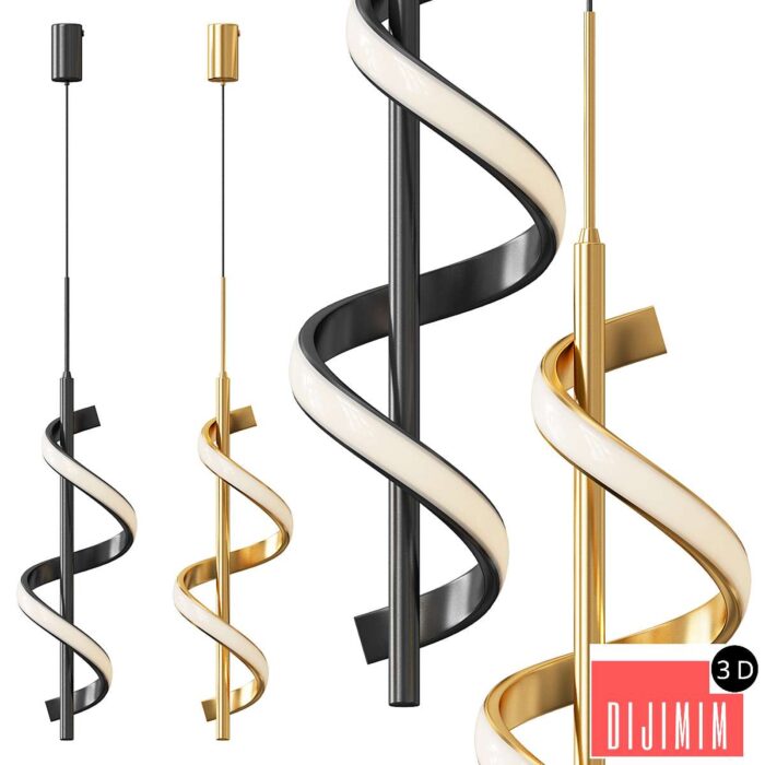 Swirl LED pendant lamp - Görsel 1