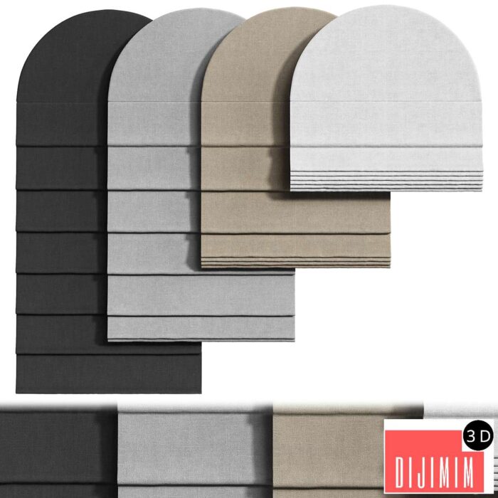 Roman blind for an arched window - Görsel 1
