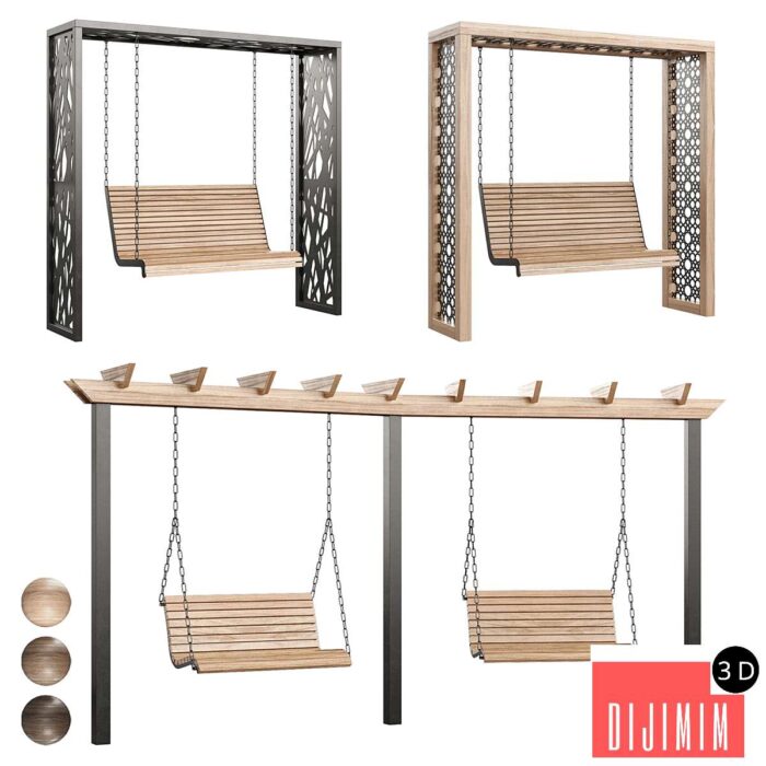 Swing set with canopy - Görsel 1