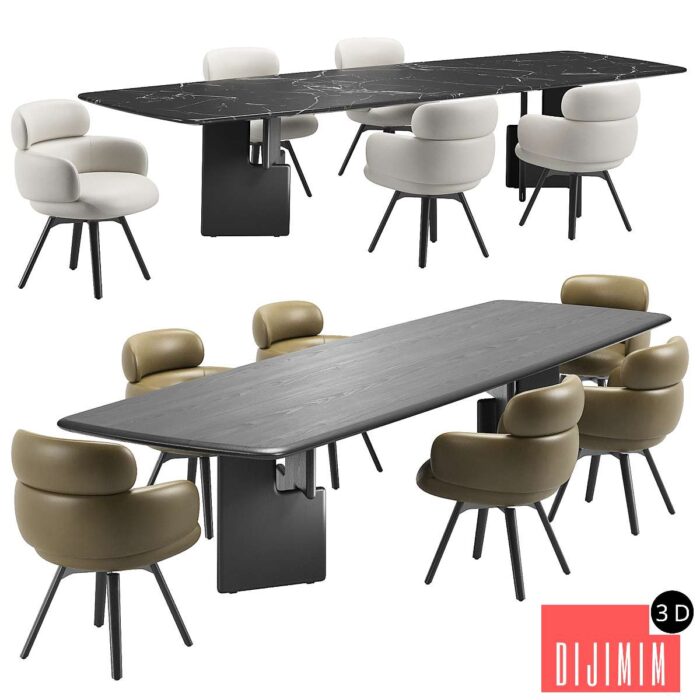 Vivienne Chair & Nico Table by Minotti - Görsel 1