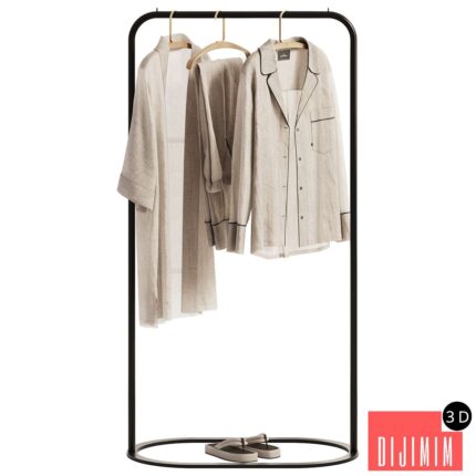 Linen Clothes on Rack