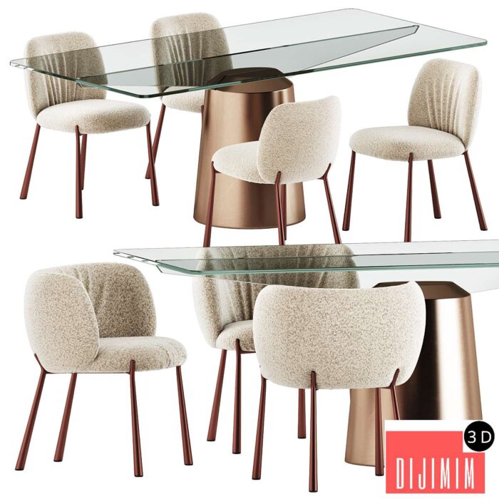 Mys Chairs and Spike Table by Midj - Görsel 1