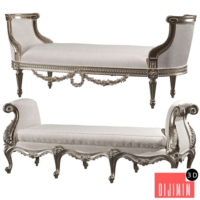kosovart rococo bench - Görsel 1