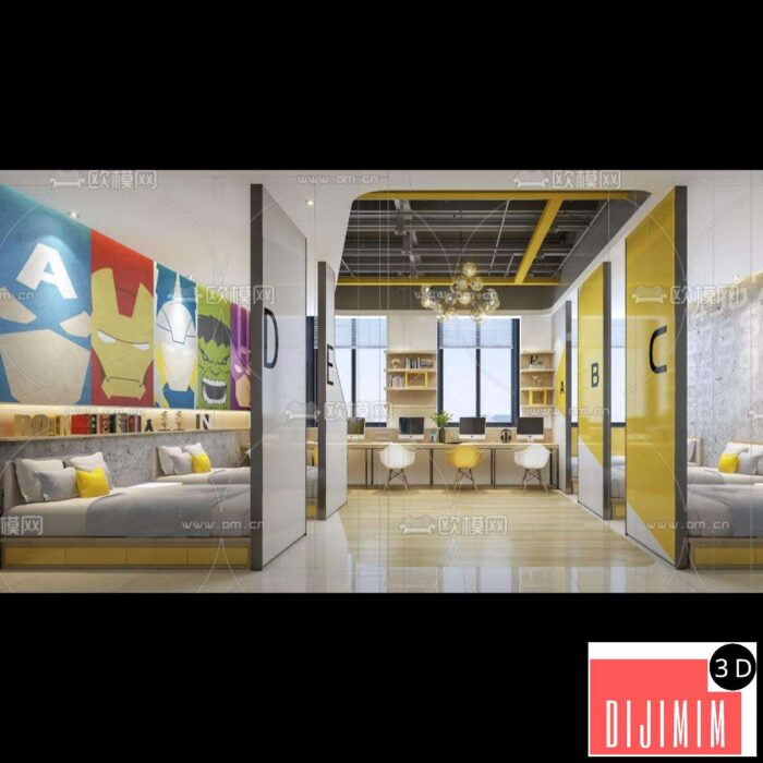3D SCENES – APARTMENT – VRAY – 3D MODEL – 179 - Görsel 1