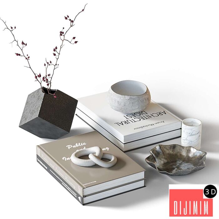 Decorative coffee table set 22 - Görsel 1