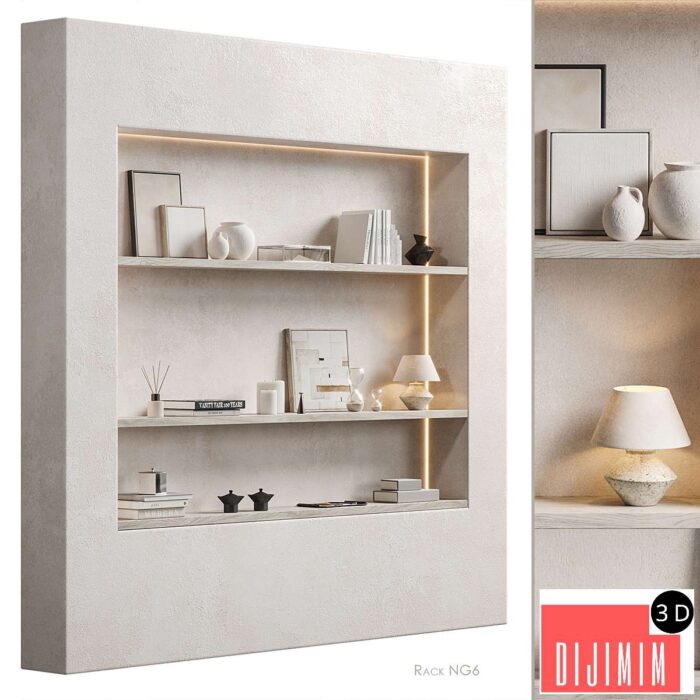 Shelving unit NG6 with Zara Home decor - Görsel 1