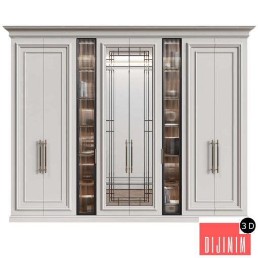 Modular wardrobe in neoclassical style 10