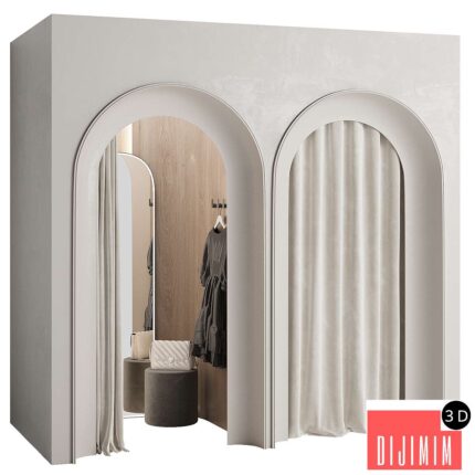 Fitting room for a clothing store 001 KM