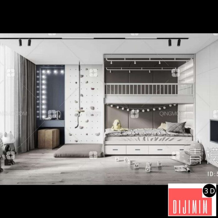 BED FOR KID – 3D MODELS – 368 – PRO - Görsel 1