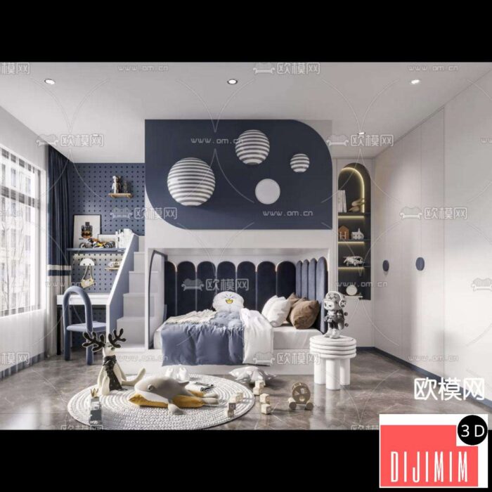 BED FOR KID – 3D MODELS – 488 – PRO - Görsel 1