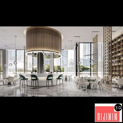 Corona Render Scene – Commercial Space 3D Models – 0035