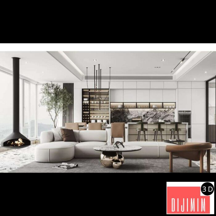 INTERIOR 3D SCENES – SIMPLE STYLE – 0022 - Görsel 1