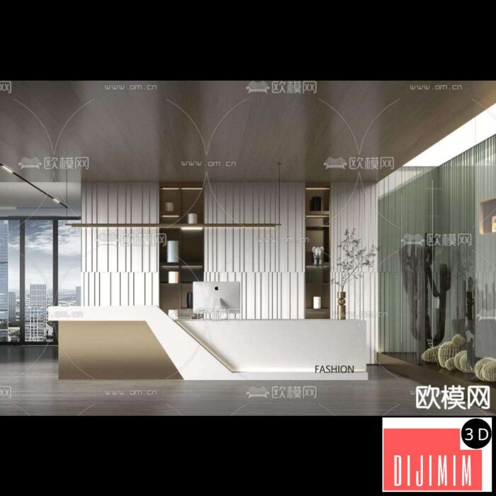 RECEPTION 3D MODEL – MODERN STYLE – 001 - Görsel 1