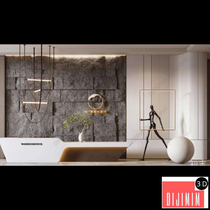 RECEPTION 3D MODEL – MODERN STYLE – 011 - Görsel 1