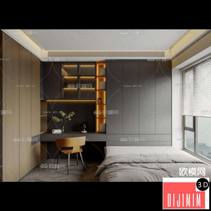 Tatami Bedroom – Japan Bedroom – 3D Scene – 007 - Görsel 1