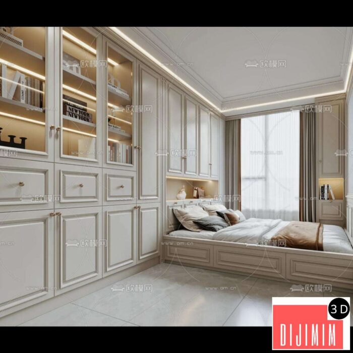 Tatami Bedroom – Japan Bedroom – 3D Scene – 048 - Görsel 1