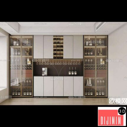 WINE CABINET – MODERN – 3D MODELS – 0158
