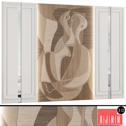 Wall panels "Marquetry" in the neoclassical style
