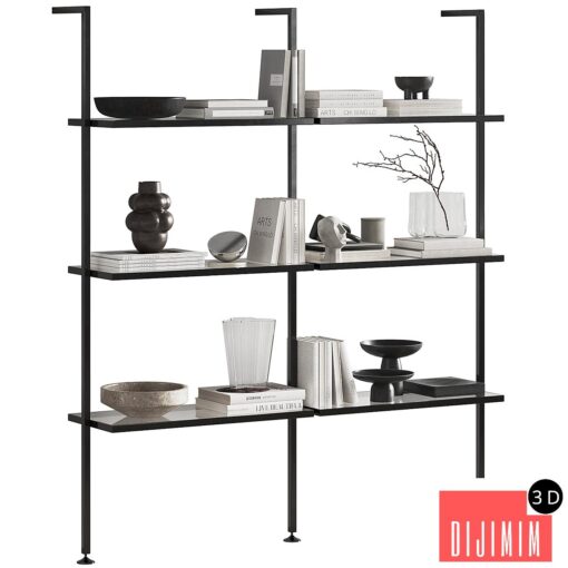 Shelving unit with Zalf decor