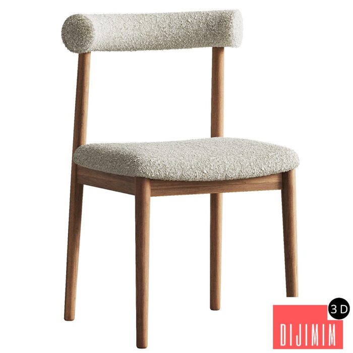 Westwing Collection Boucle Diego Chair - Görsel 1