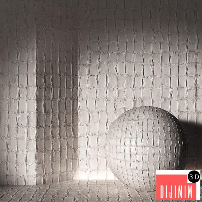 Plaster Patches seamless 4k material. Rough decorative wall finishing. - Görsel 1