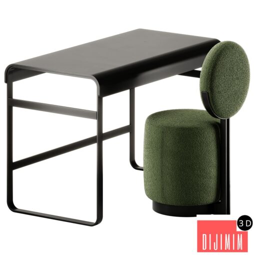 Alphabet Desk and Beauty Swivel Chair by Saba Italia