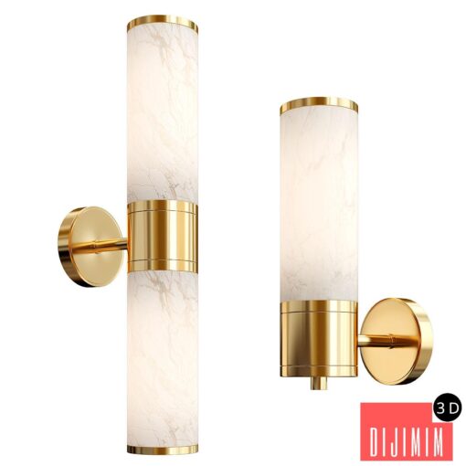 Brass Marble Wall Lamp