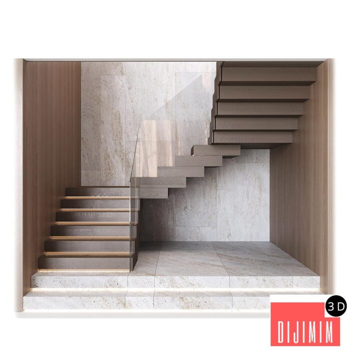 Modern interior stairs 16 - Görsel 1