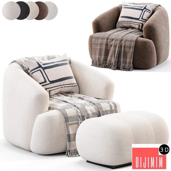 Boucle Sessel Sofia By Westwing - Görsel 1