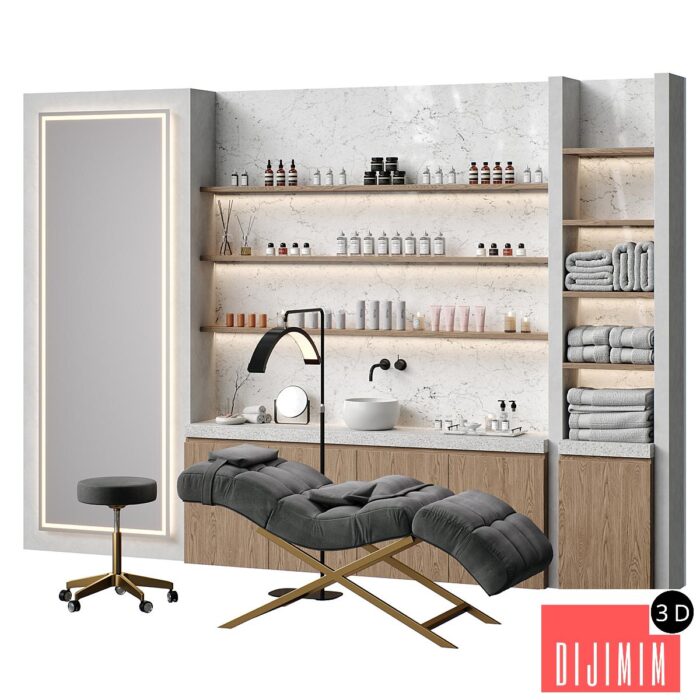 Beauty salon with couch and accessories \ Figuratti P03 - Görsel 1