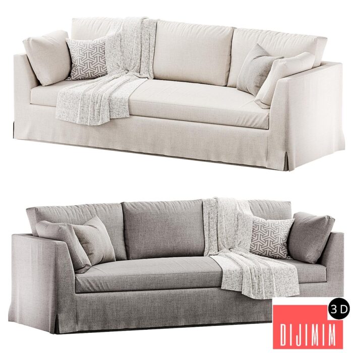 Lulu and Georgia "Coen Slipcover Sofa" - Görsel 1