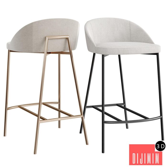Soco Counter Stool Charcoal - Görsel 1