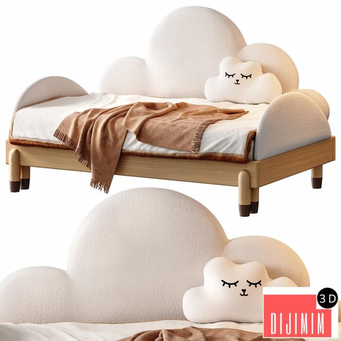 Contemporary White Daybed by Litfad - Görsel 1