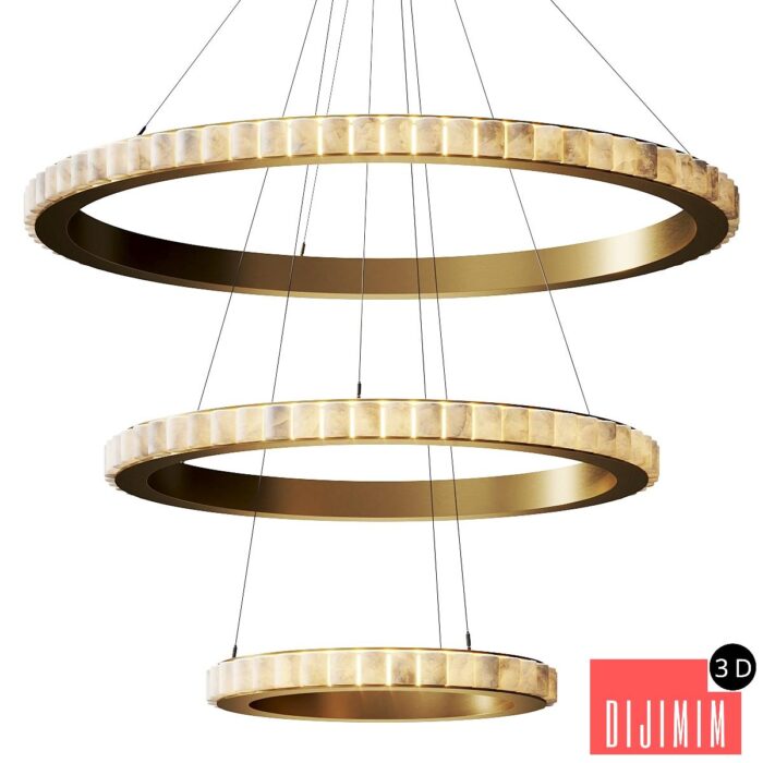 CTO Lighting Avalon Triple Chandelier - Görsel 1