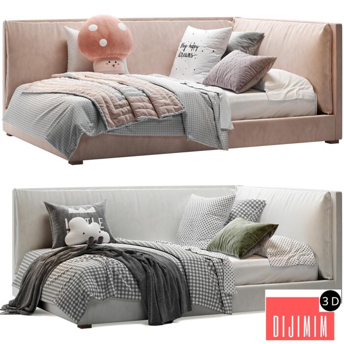 Skye Upholstered Lounge Bed - Görsel 1