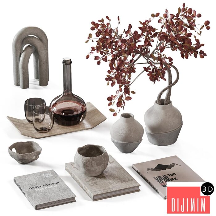 98 Decorative Set with branches - Görsel 1