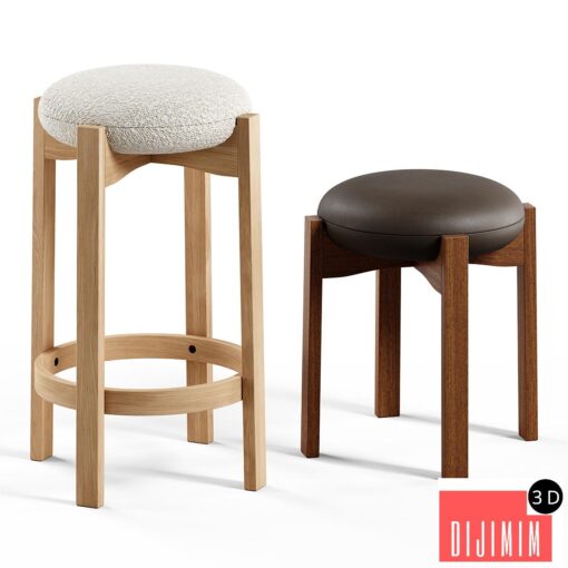 Fredericia - Pioneer Stool by Maria Bruun