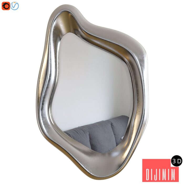 Mirror kare design. Mirror Hologram Silver - Görsel 1