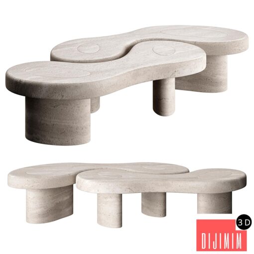 U&ME TABLE TRAVERTINE