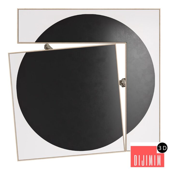 Modern Abstract Geometric Panel - Görsel 1